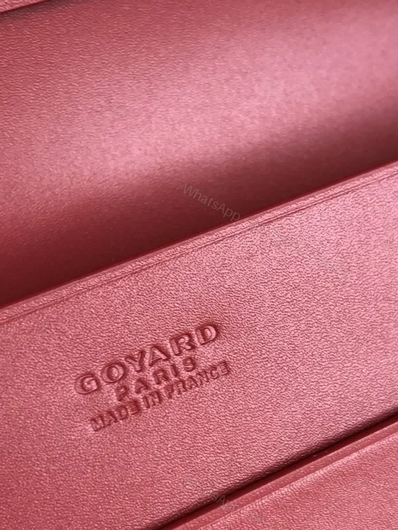 View 6 of Burgundy Goyard-Style Wallet: Luxe Compact Organizer