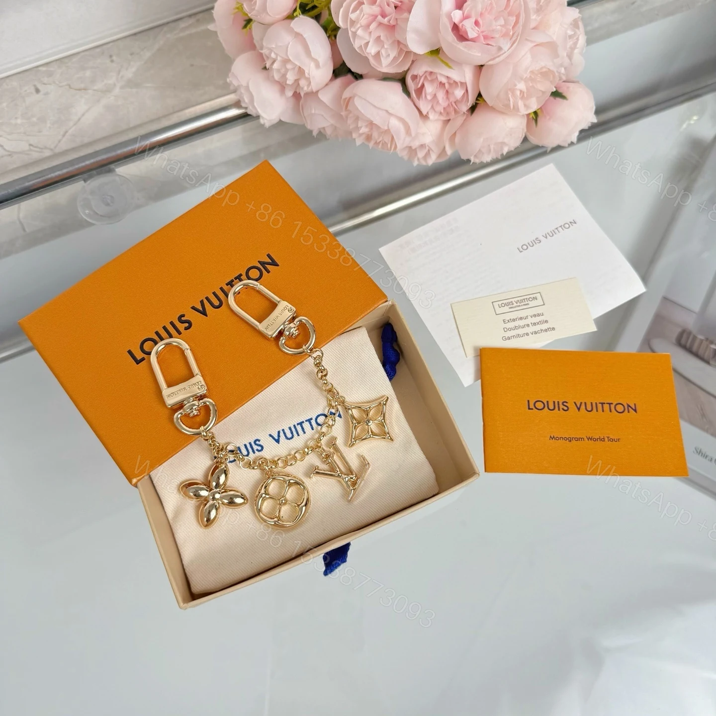 View 4 of Louis Vuitton Lv Logo Bag Charms