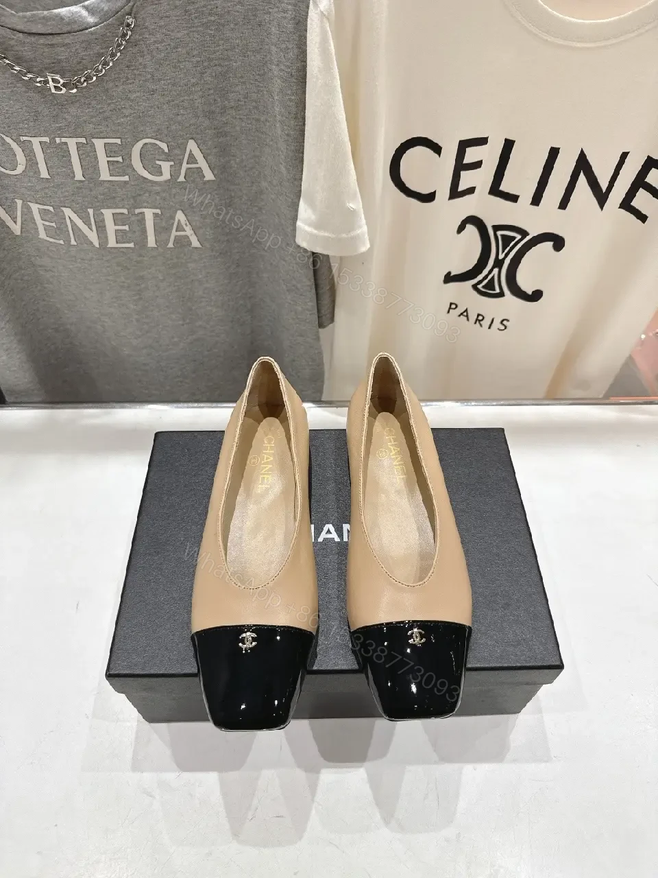 View 8 of Two-Tone Ballet Flats: Modern Chic Comfort & Style