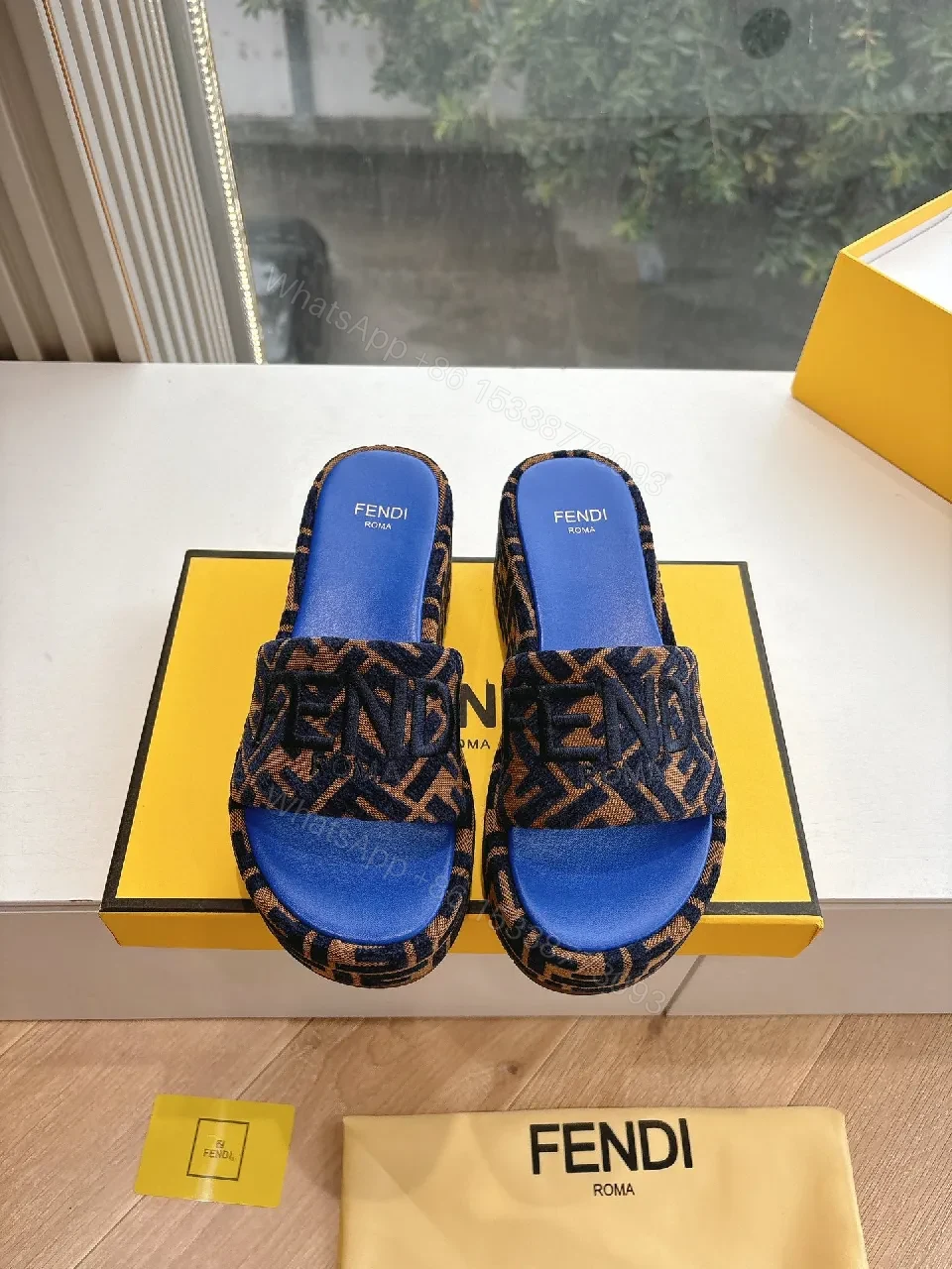 View 7 of Bold Monogram Slides: Couture Comfort Open-Heel Sliders