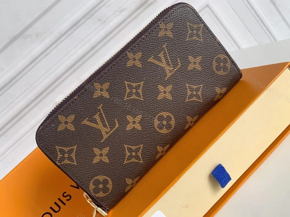 View 3 of Louis Vuitton Long Double Zipper Wallet Monogram Brown 19Cm