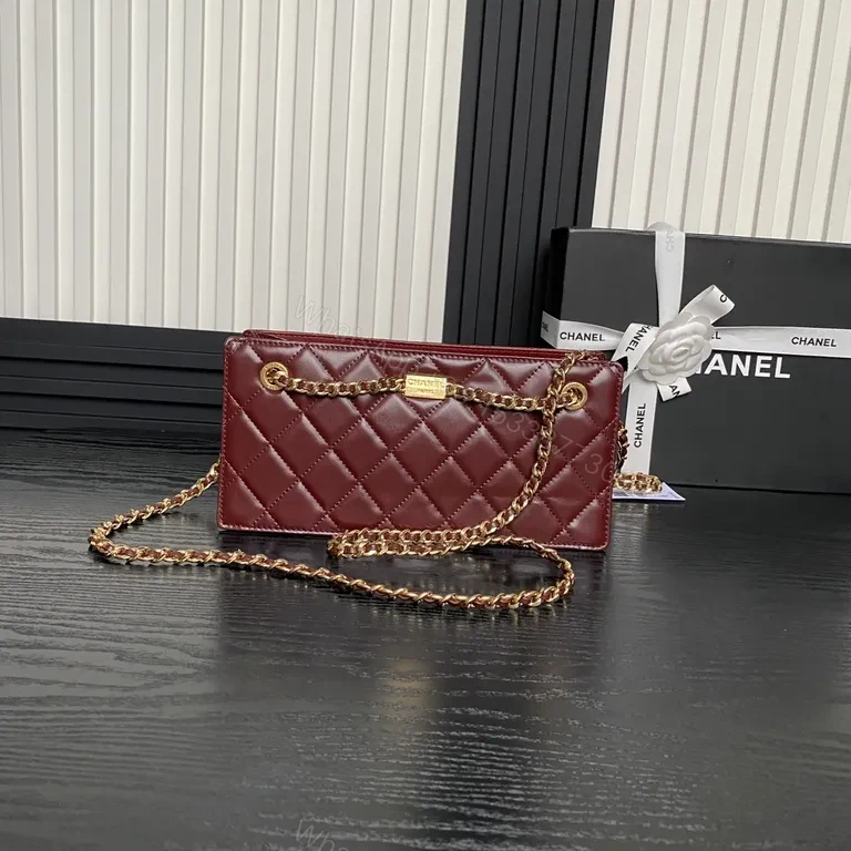 View 3 of Chic Quilted Velvet Bag with Gold Chain Strap â€” Luxury Everyday