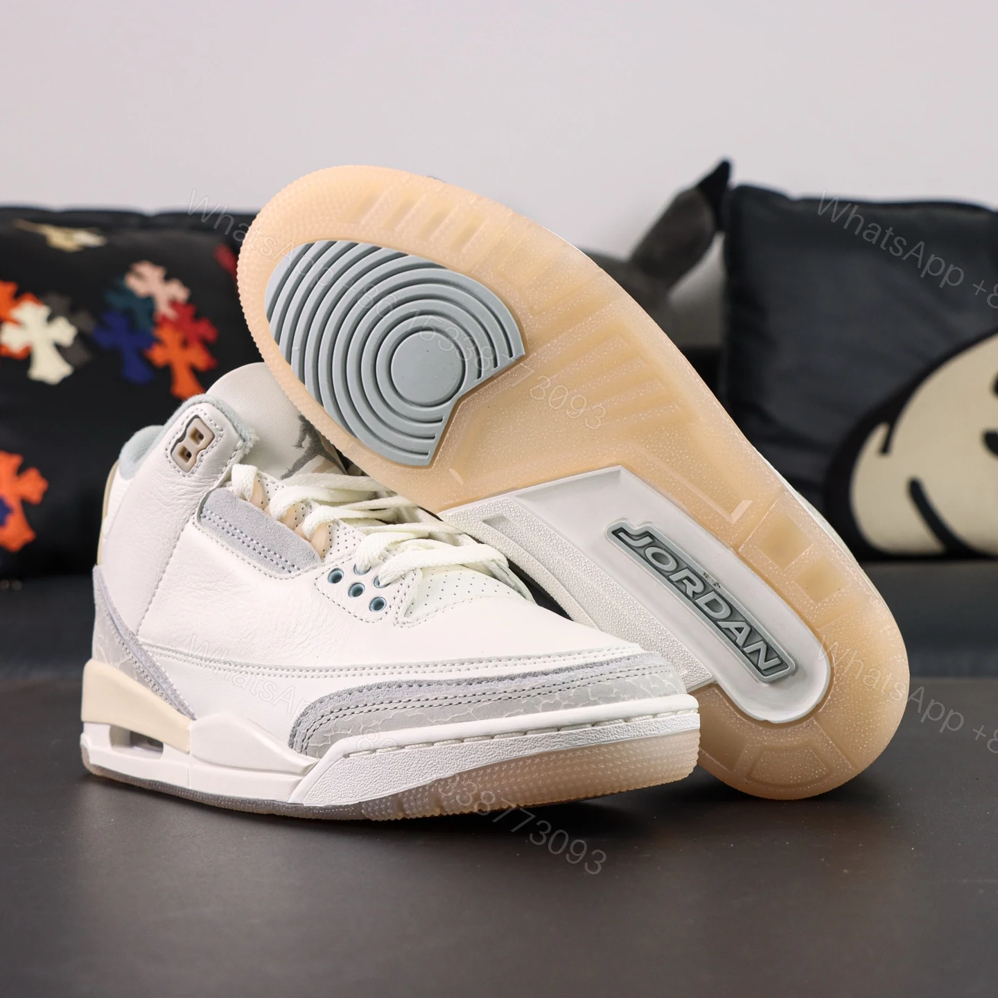 View 3 of Air Jordan 3 Retro Craft Ivory