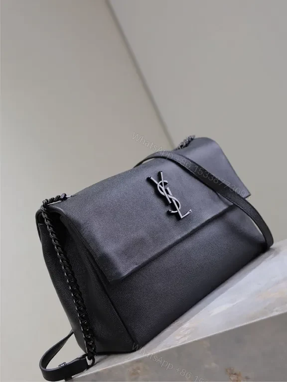 View 2 of Chic YSL Textured Leather Crossbody: Subtle Luxury Bag