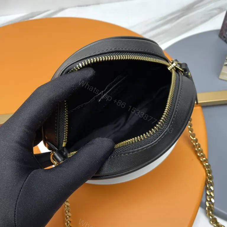 View 2 of Chic Quilted Round Crossbody Bag â€“ YSL Accent, Luxe