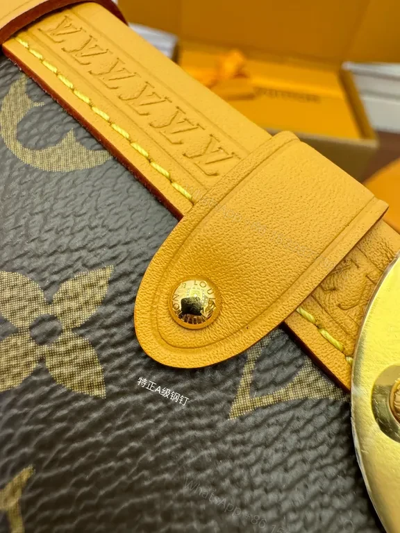 View 9 of Monogram Crossbody: Compact Luxury, Gold Hardware, Structured