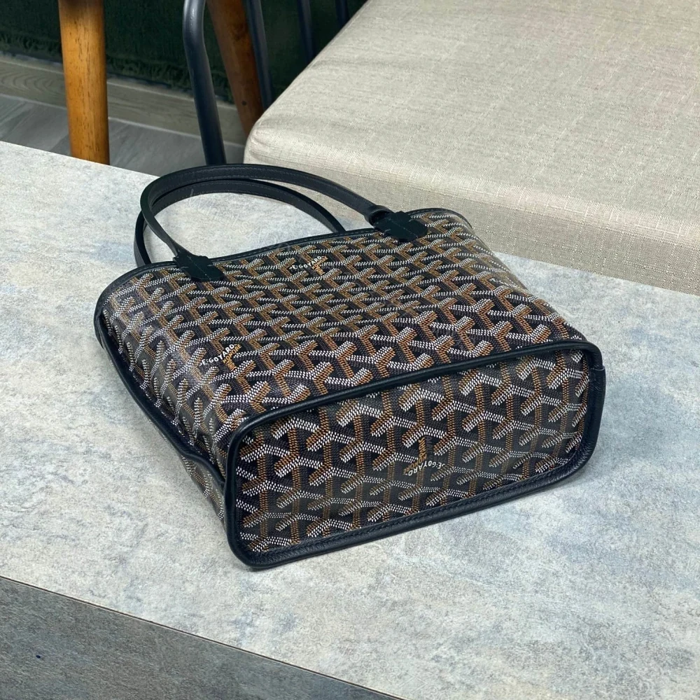 View 7 of 高仿Goyard*GY10185雙面兩用MiniTote手袋黑色免檢版