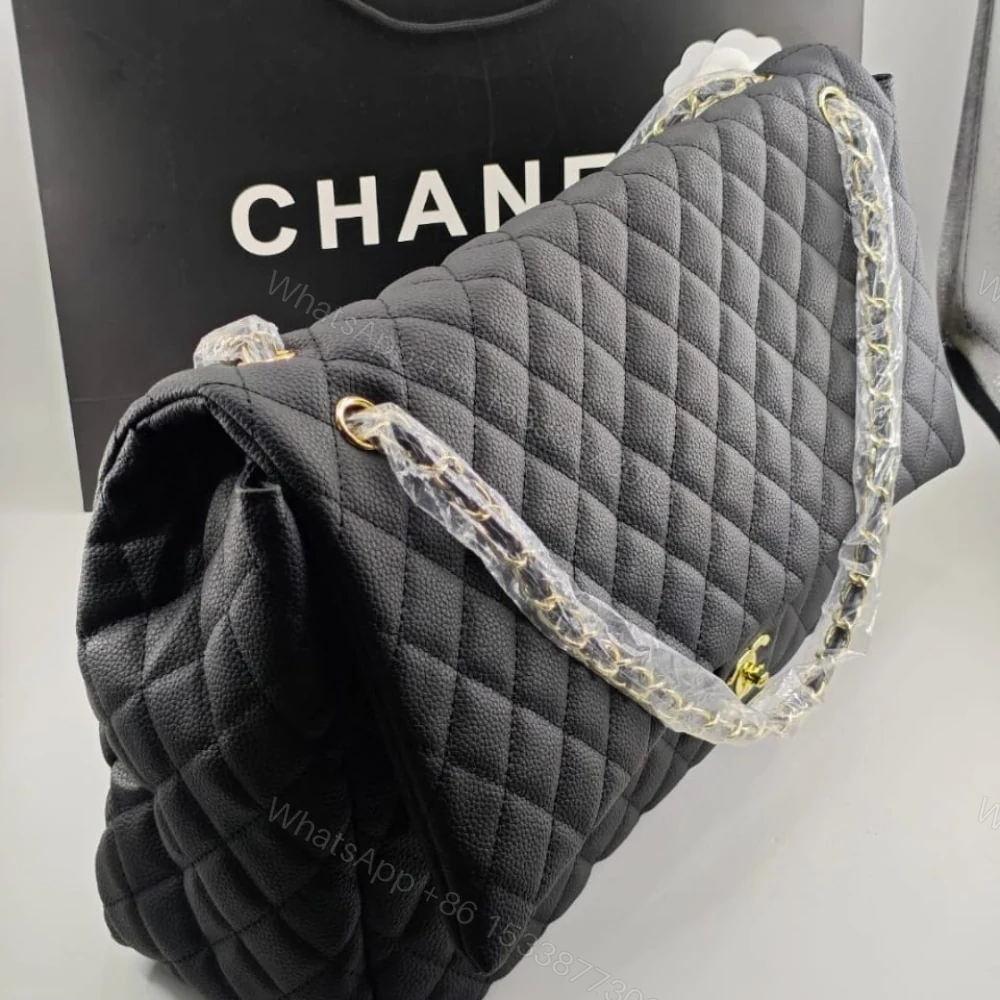 View 2 of CHANEL XXL AIRLINE CLASSIC TRAVEL FLAP BAG CAVIAR BLACK GOLD HARDWARE 46CM