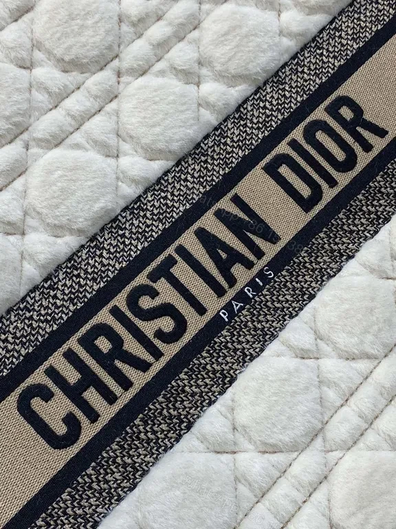 View 9 of Cream BouclÃ© Cannage Tote - Couture Texture, Dior Signature