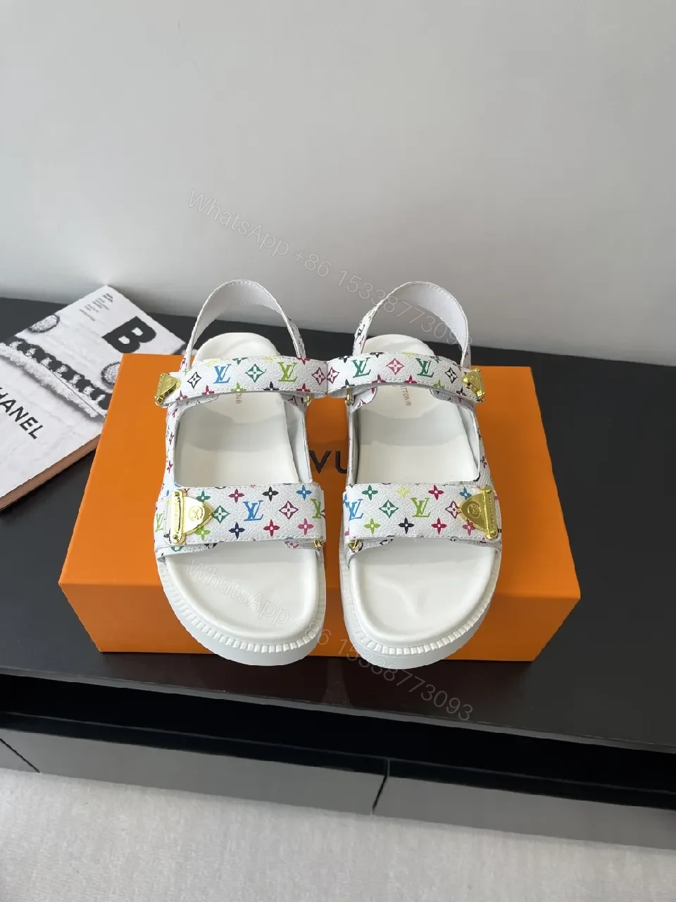 Colorful Monogram Comfort Sandals: Playful Luxury in Steps — view 1