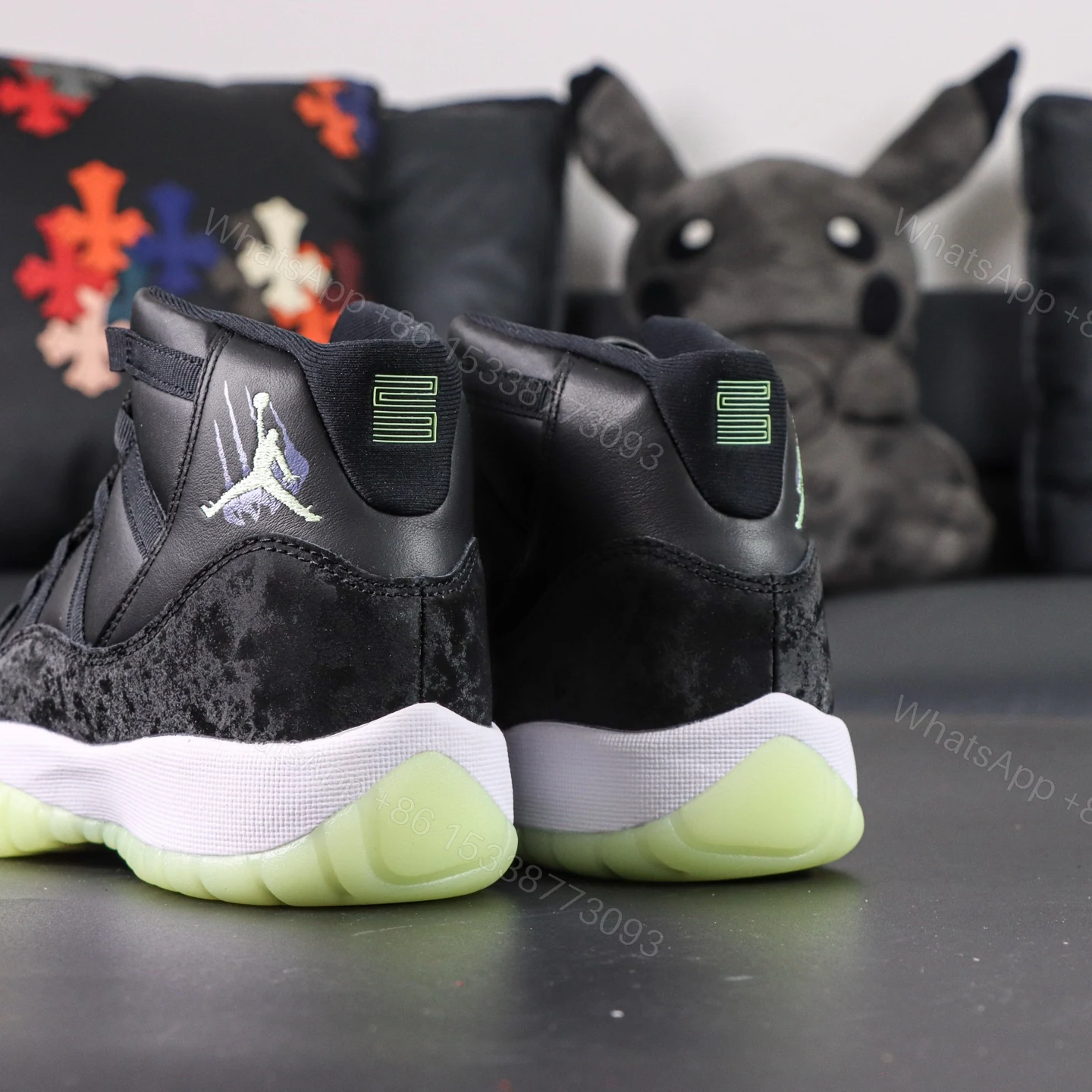 View 5 of Jordan 11 Retro Black Barely Volt Reps