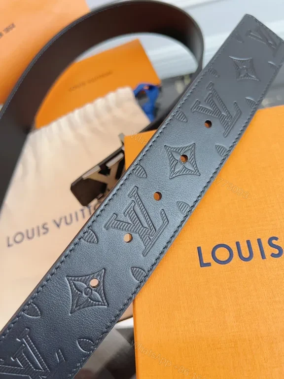 View 8 of Lux Grip Belt: Monogram Leather, LV Buckle, Timeless Style