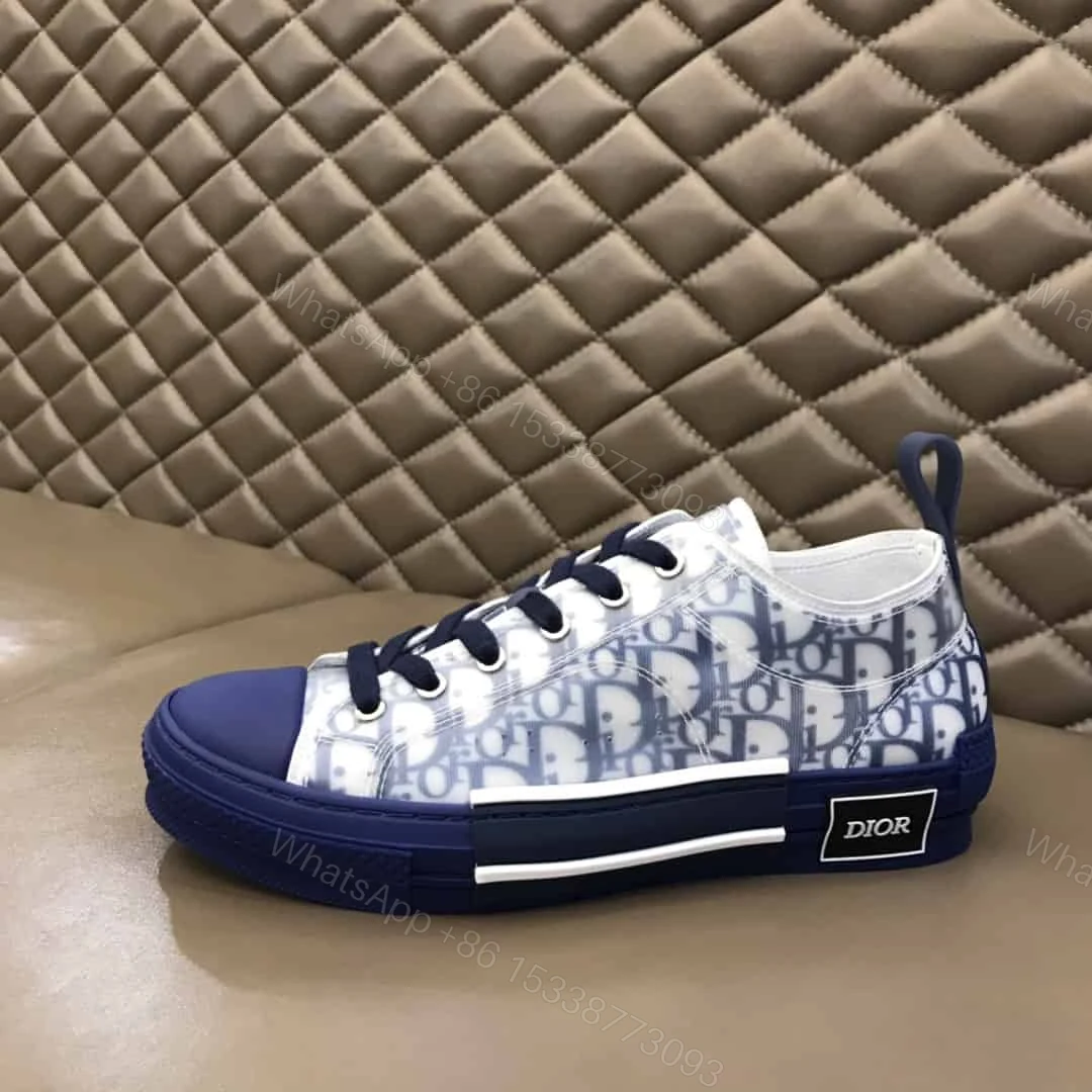 View 5 of DIOR B23 LOW-TOP SNEAKER IN BLUE DIOR OBLIQUE – CD28