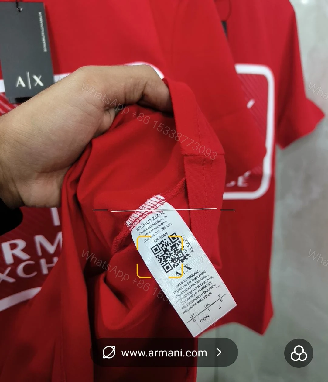 BUY FIRST COPY ARMANI EXCHANGE SUMMER T-SHIRT 2025 MEN — view 3