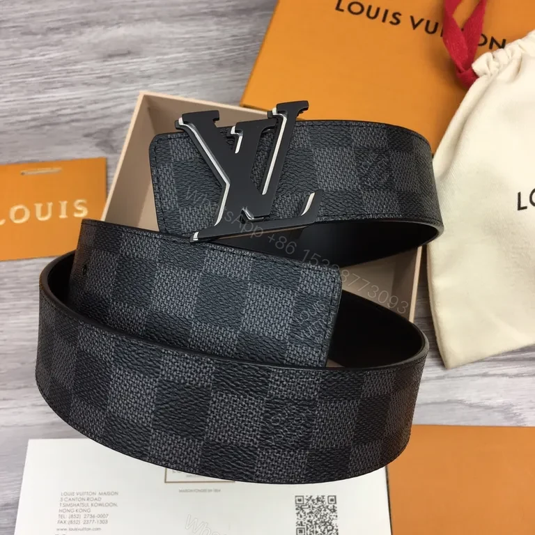 View 8 of Damier Graphite LV Belt â€“ Sleek Everyday Luxury Accessory