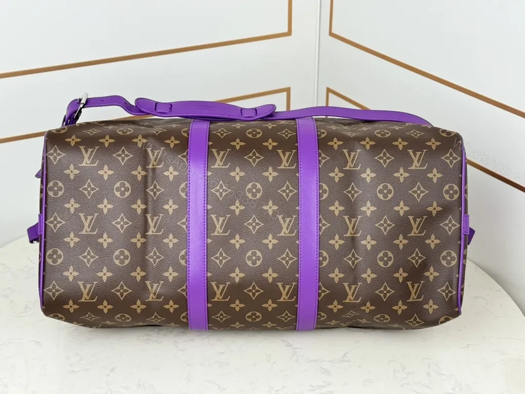 View 5 of Bold Monogram Carryall: Violet Accent Travel Bag