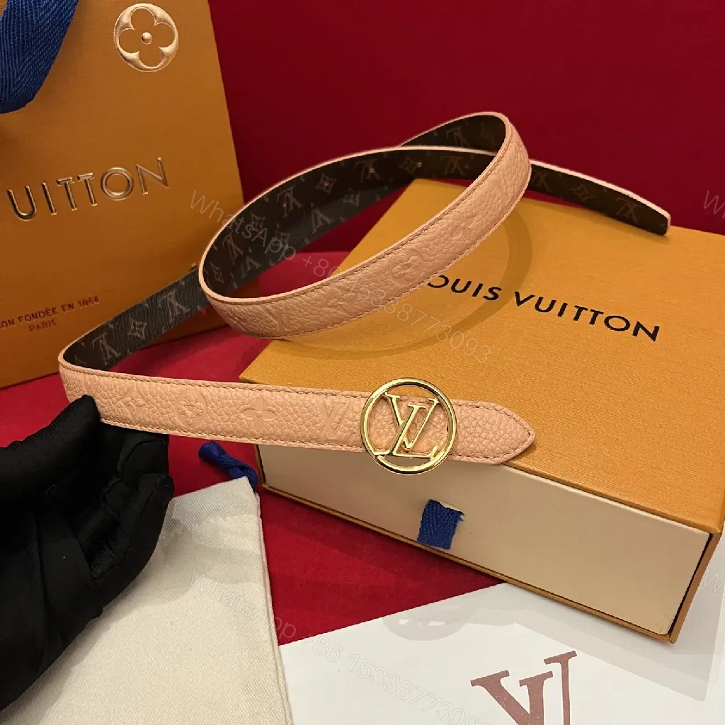 View 8 of Minimalist Black Pebbled Leather Belt with Gold Emblem