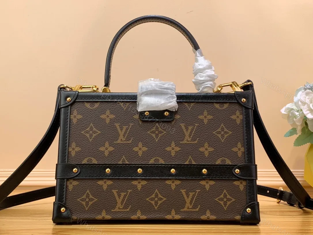 View 2 of Louis Vuitton LV Petite Malle LV Monogram Pattern Like Auth Handbags 24x16x13cm