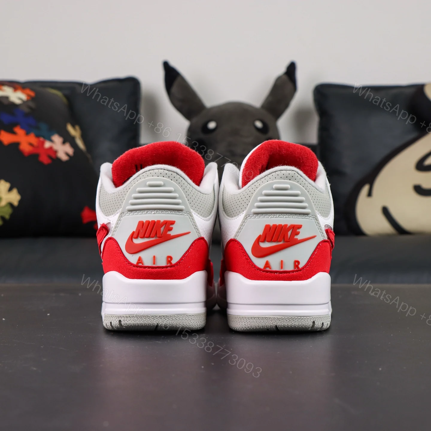 View 7 of Jordan 3 Retro Tinker White University Red