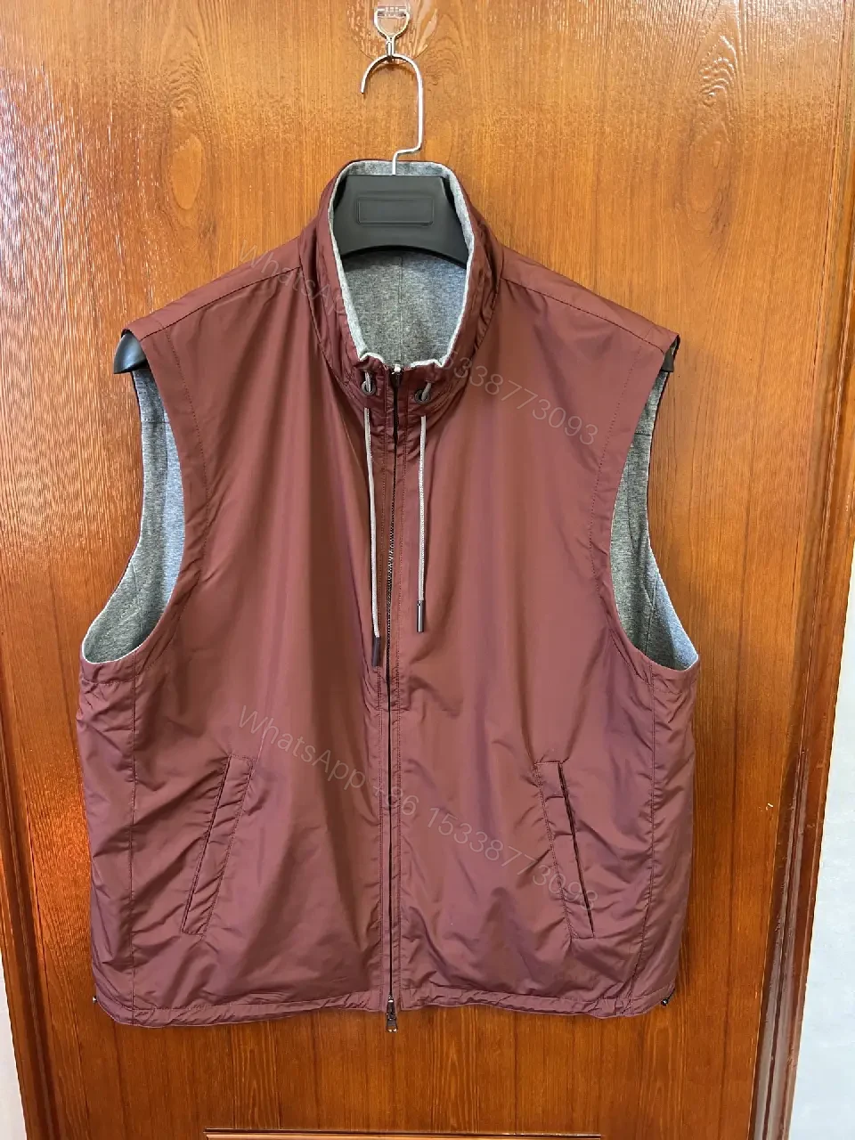 View 3 of Olive Lightweight Windbreaker Jacket with Hooded Zip-W Rolled-Edge