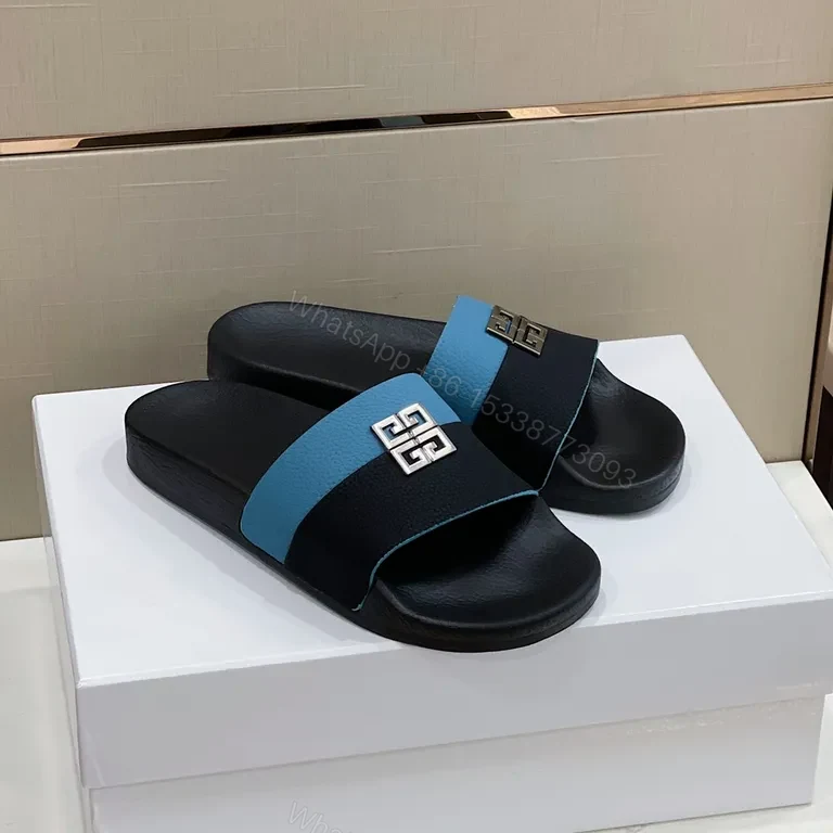 View 7 of Two-Tone Textured Slide with Signature Hardware â€” Elevated Comfort