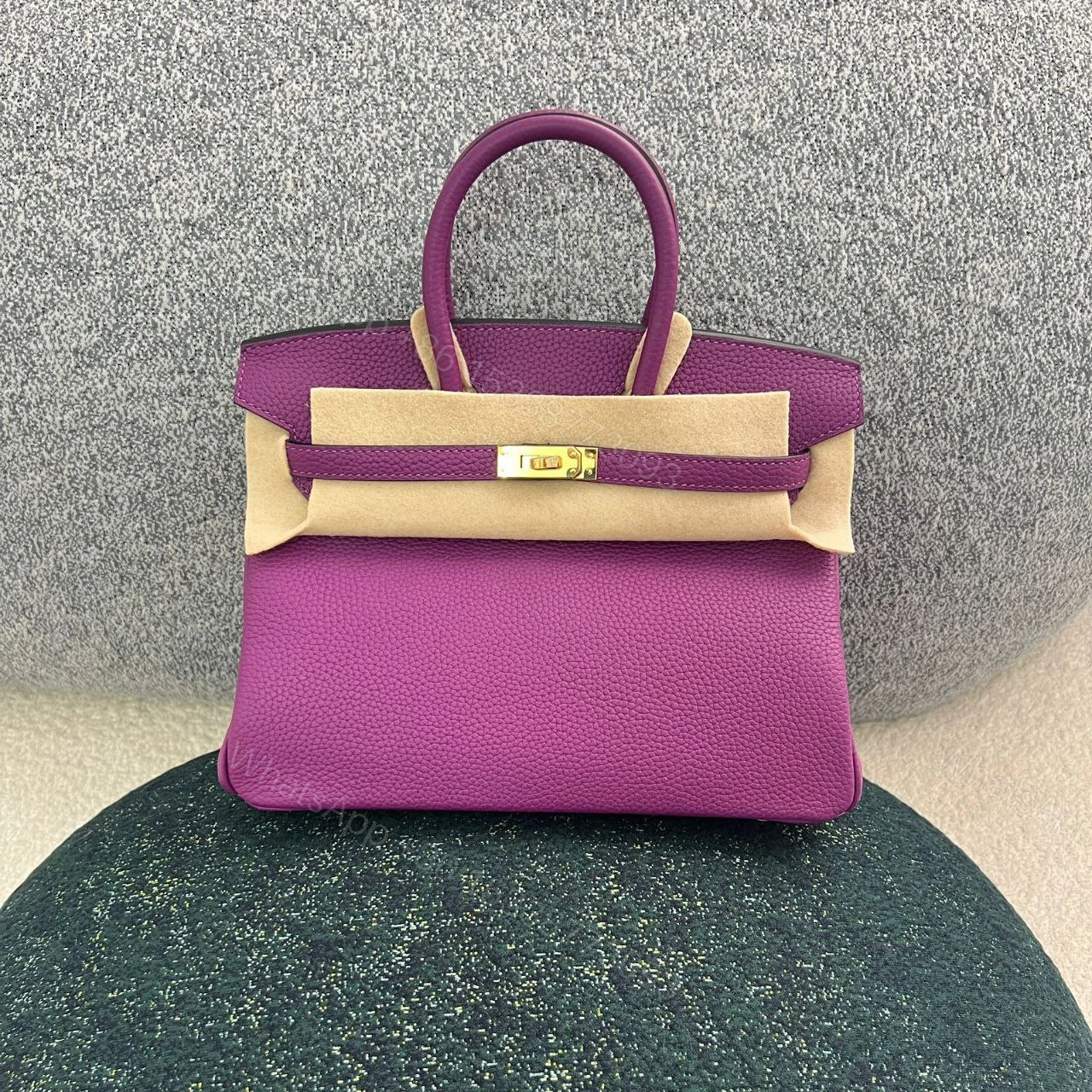 View 3 of Hermes Birkin 25 Handbag P9 Anemone