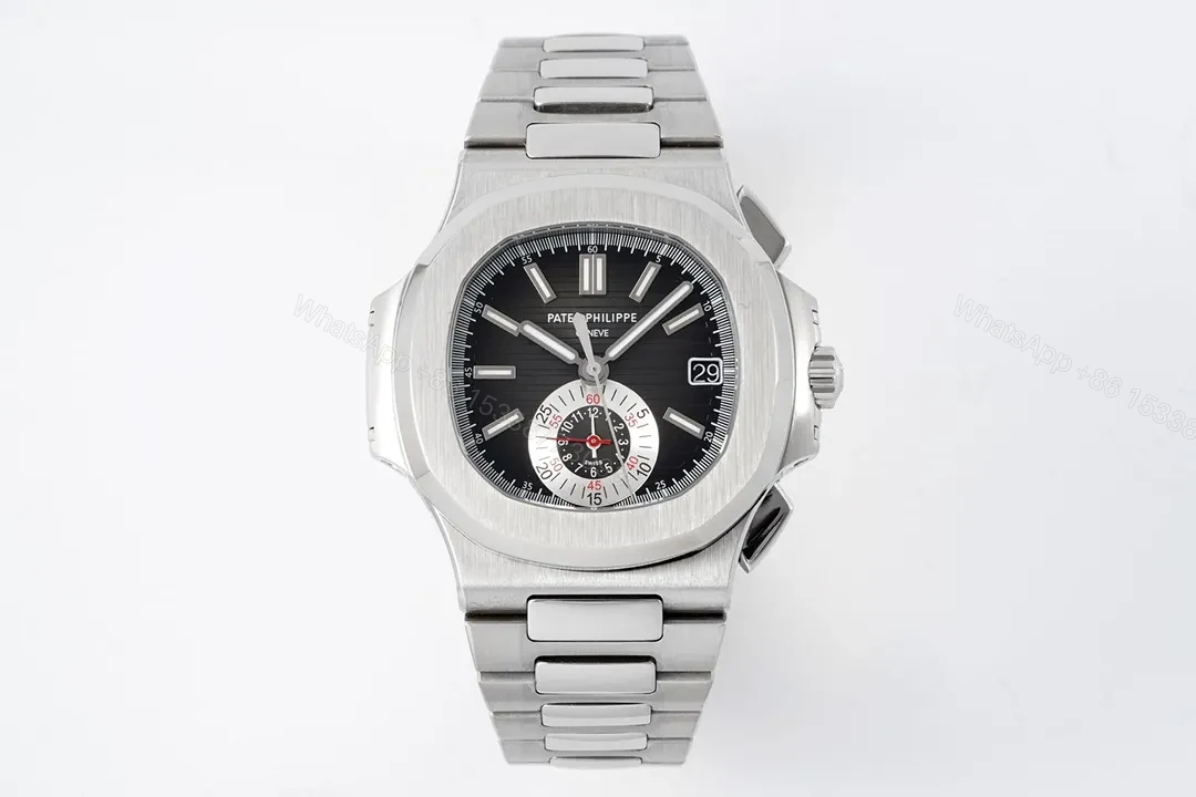 Patek Philippe 5980 Silver Black Watch — view 1