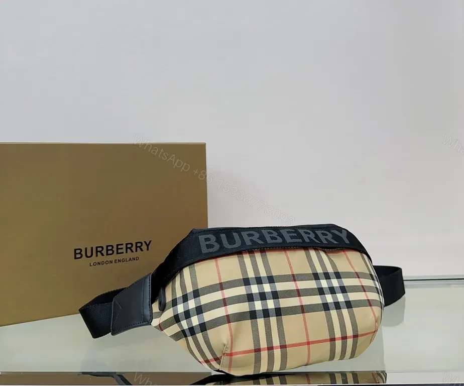 View 4 of Textured Burberry Check Belt Bag: Lightweight Luxury