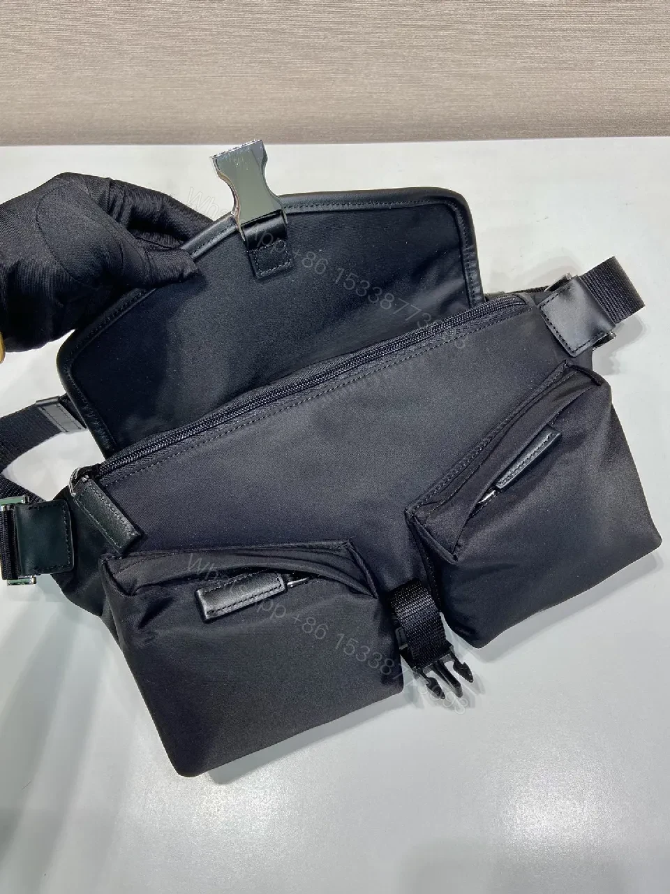 View 2 of Compact Nylon Belt Bag: Luxe Utility for City Edges