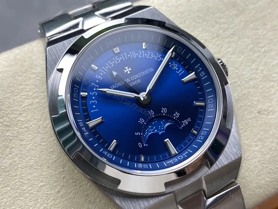View 2 of Vacheron Constantin Overseas Moon Phase Retrograde Date Stainless Steel Blue Dial 4000V/210A-B911