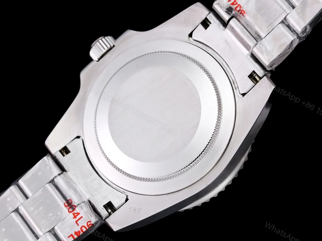 View 8 of Rolex Submariner Colorful Blue Bezel Replica 42MM Premium Pavé Oyster Bracelet RG-ROLEX-SUB-COLORFUL-BLUE-42