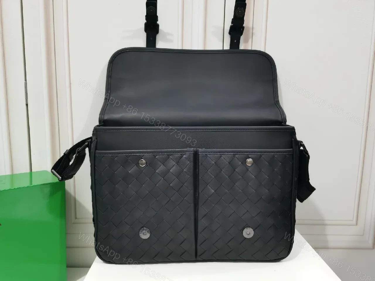 View 4 of Refined Weave Messenger Bag: Modern Texture, Everyday Versatility