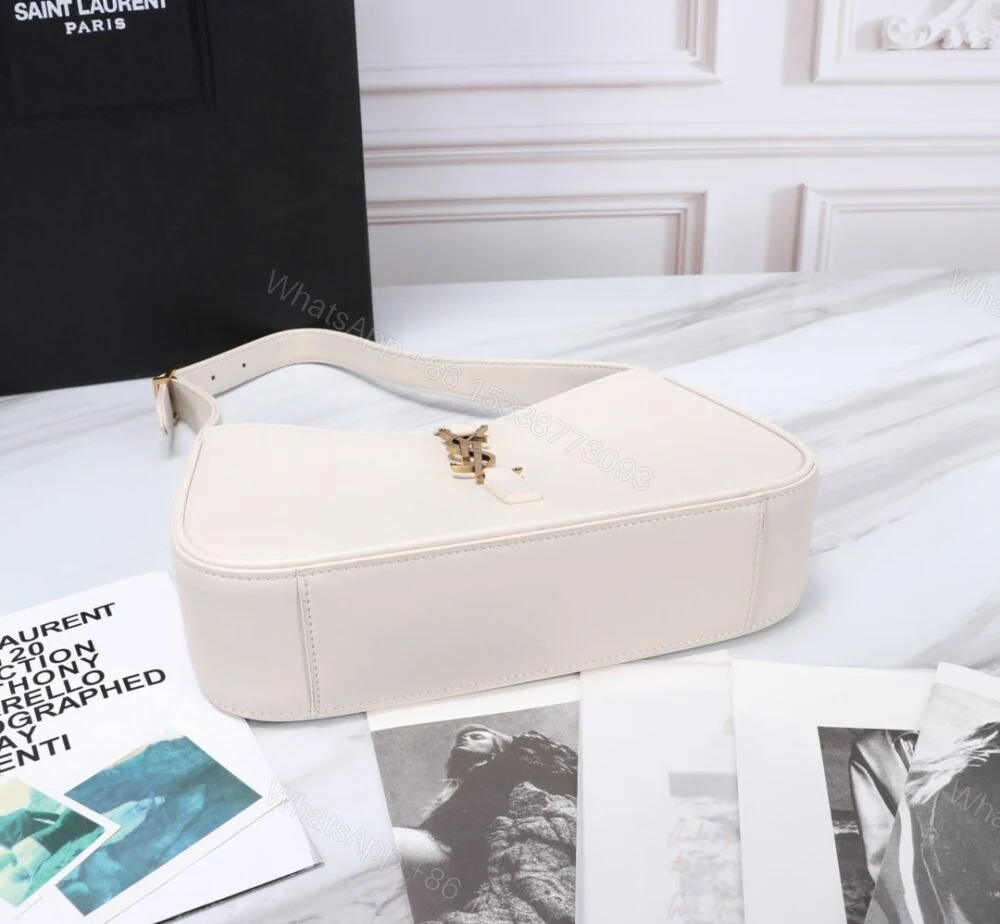 View 5 of Saint Laurent Le 5 À 7 Hobo Bag In Smooth White 23Cm 6572282R20W9207