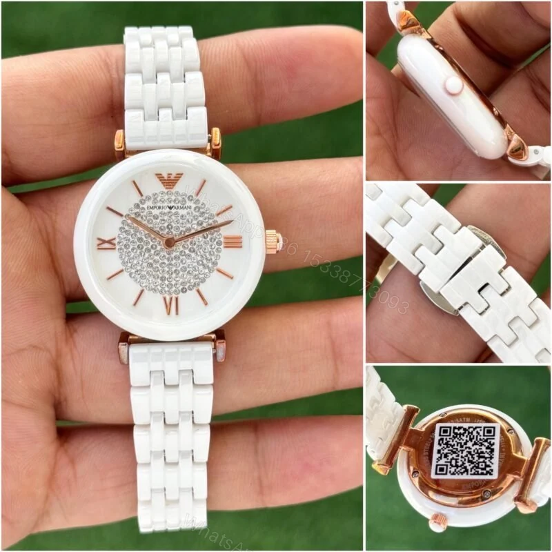 View 2 of Emporio Armani Slim White 12Hr Dial Quartz 40mm