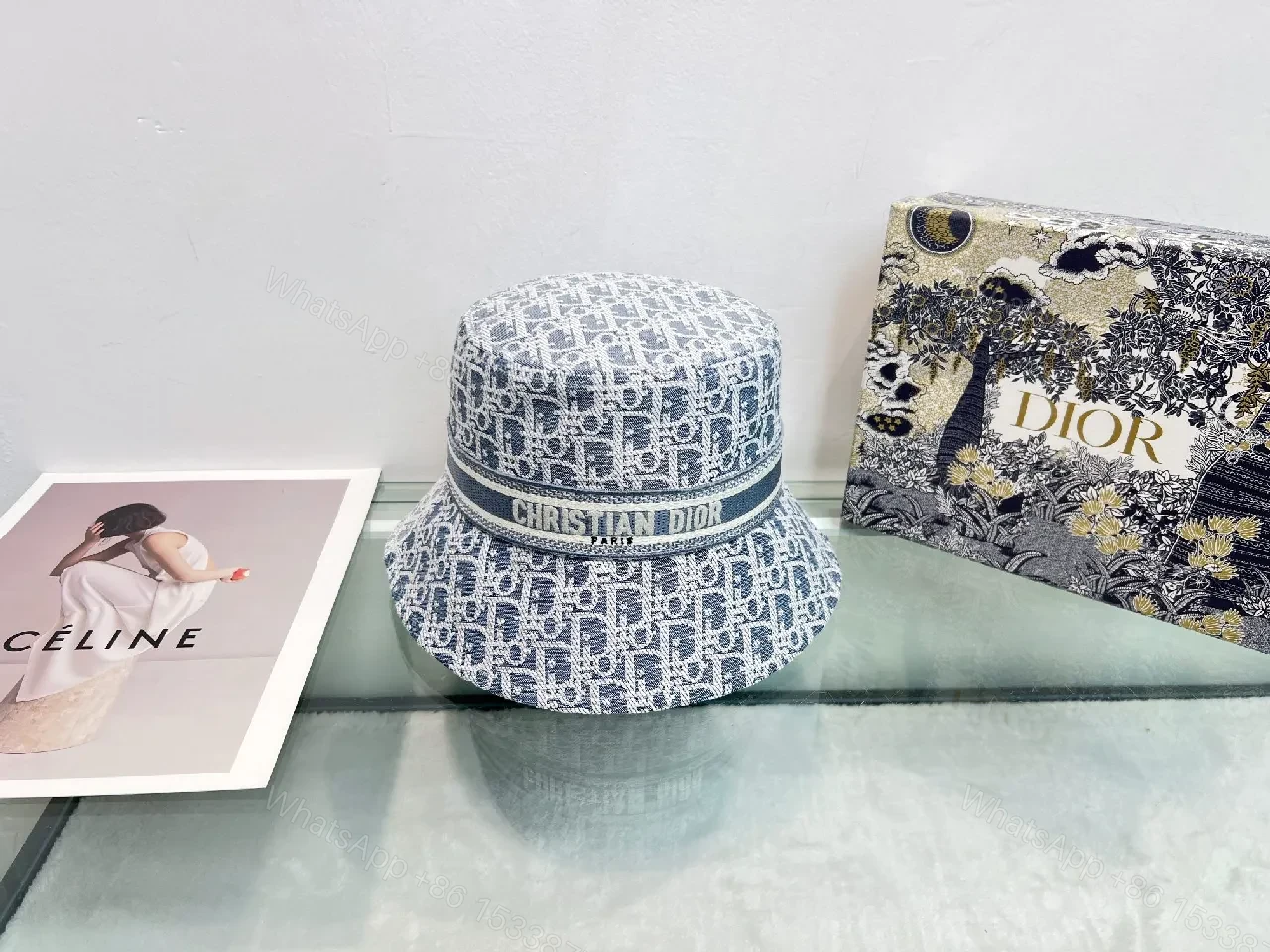 View 3 of Patterned Visor Hat – Luxurious, Structured, All-Day Comfort