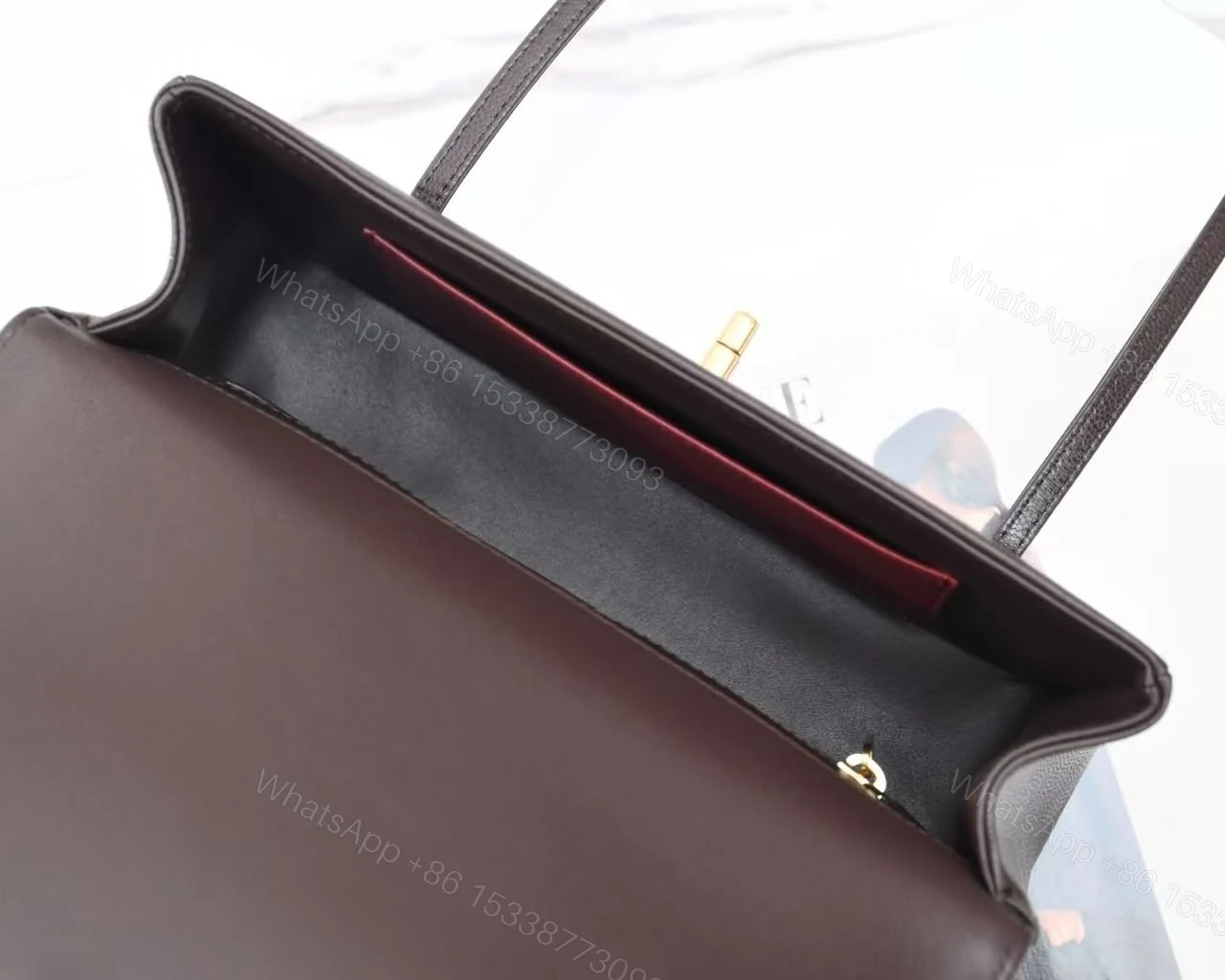 View 7 of Chanel Preppy Coco Small Flap Bag in dark brown