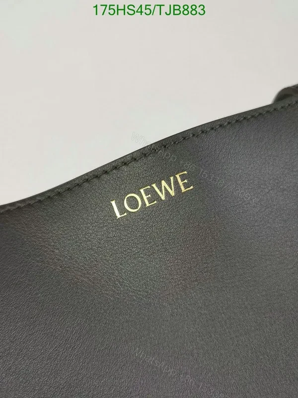 View 7 of Loewe Puzzle Fold Tote in Chocolate/Burgundy Shiny Calfskin DD9633