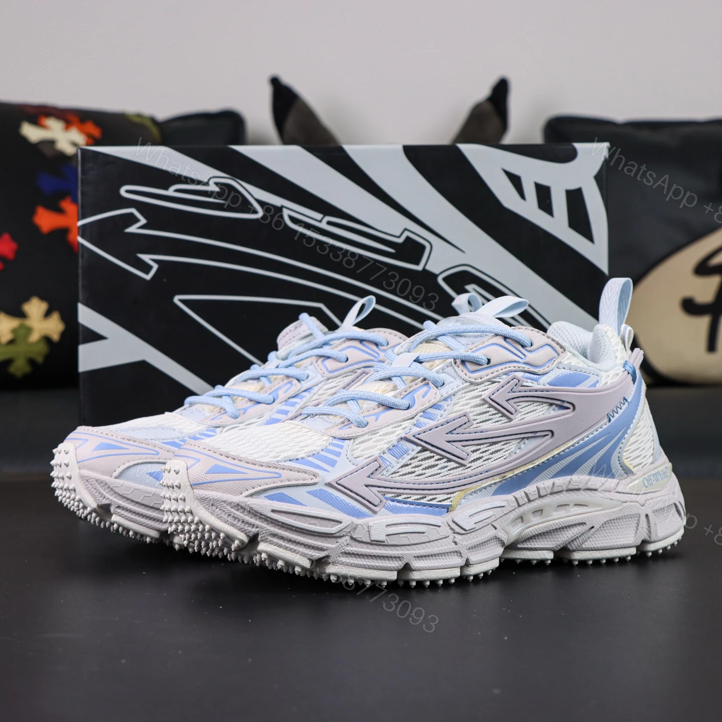 Off White Be Right Back Light Blue Grey — view 1