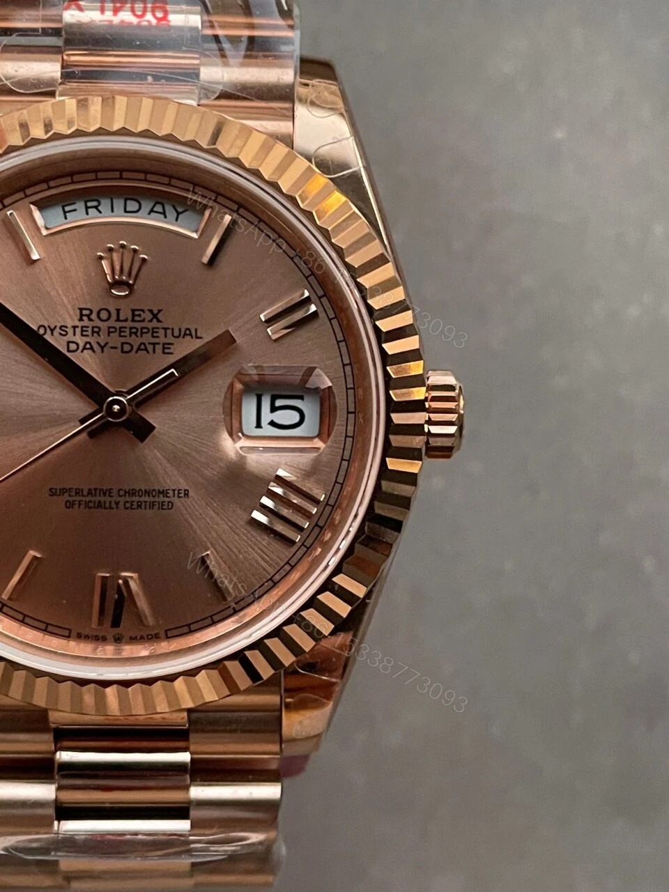 View 4 of GMF Factory 1:1 Rolex Day-Date 40mm 228235 904L RG Fluted Bezel Rose Gold Dial