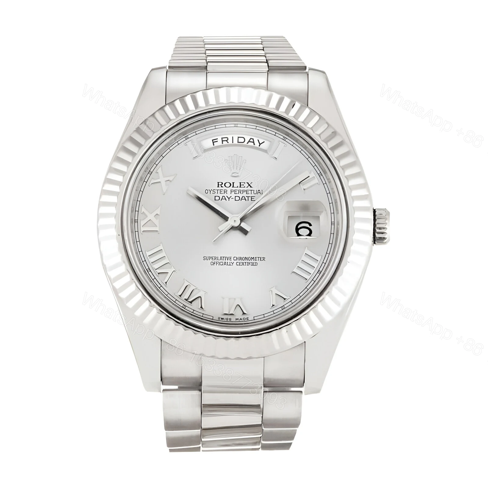Rolex Day-Date 218239-0041 V6 White Roman Dial Replica — view 1