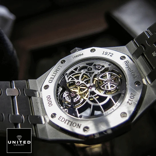 View 7 of Audemars Piguet Royal Oak Double Balance Wheel Openworked 15407ST Replica