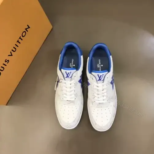 View 4 of LOUIS VUITTON RIVOLI SNEAKERS IN WHITE CALF LEATHER AND MONOGRAM CANVAS – LSVT367