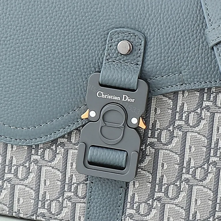 View 8 of Chic Texture Messenger Bag: Premium Pebble Leather Portable Tech