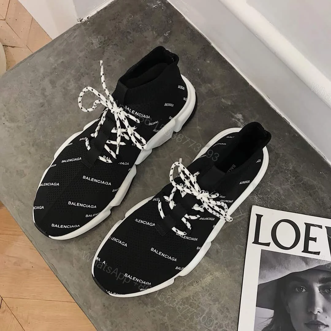 View 8 of BALENCIAGA MEN’S SPEED LOGO-PRINT SNEAKER – BB166