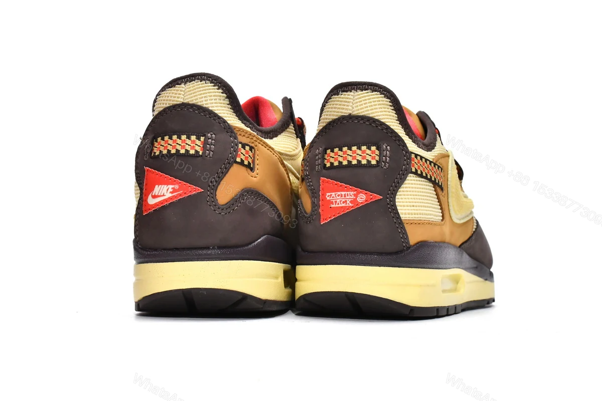 View 3 of Travis Scott x CACT.US CORP x Nike Air Max 1 Baroque Brown DO9392-200