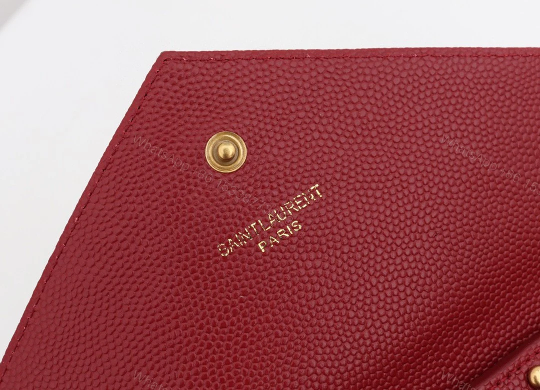 View 2 of Saint Laurent YSL Red Chain Wallet