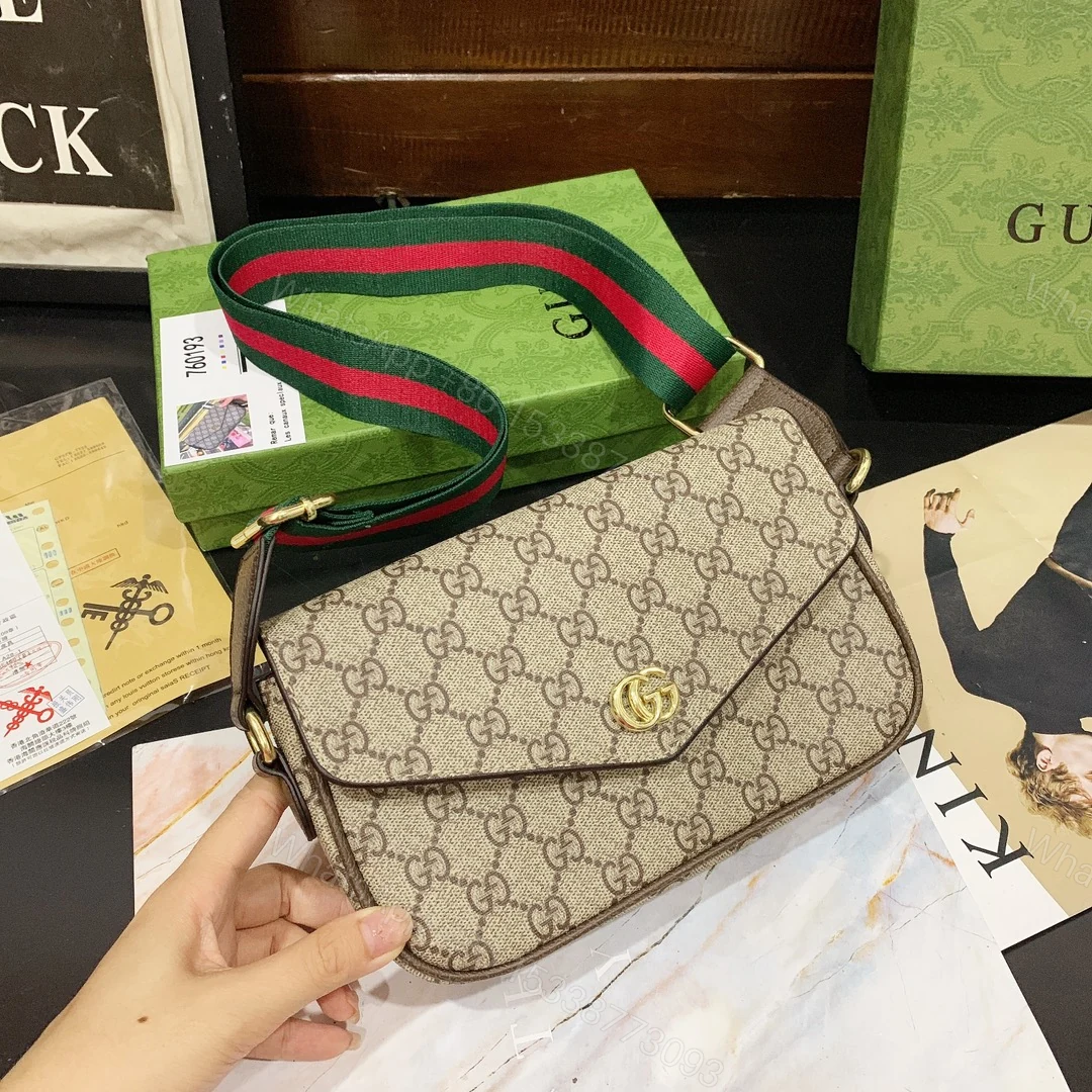 View 3 of GUCCI OPHIDIA MINI BAG BROWN 22CM
