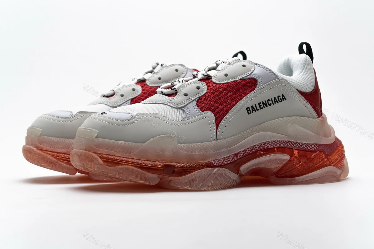 View 2 of Balenciaga Triple S White Red 544351 W09E1 4552
