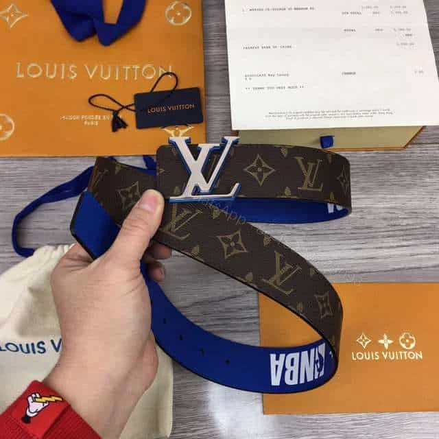 View 6 of LOUIS VUITTON X NBA 3 STEPS 40MM REVERSIBLE MONOGRAM CANVAS BELT – B113