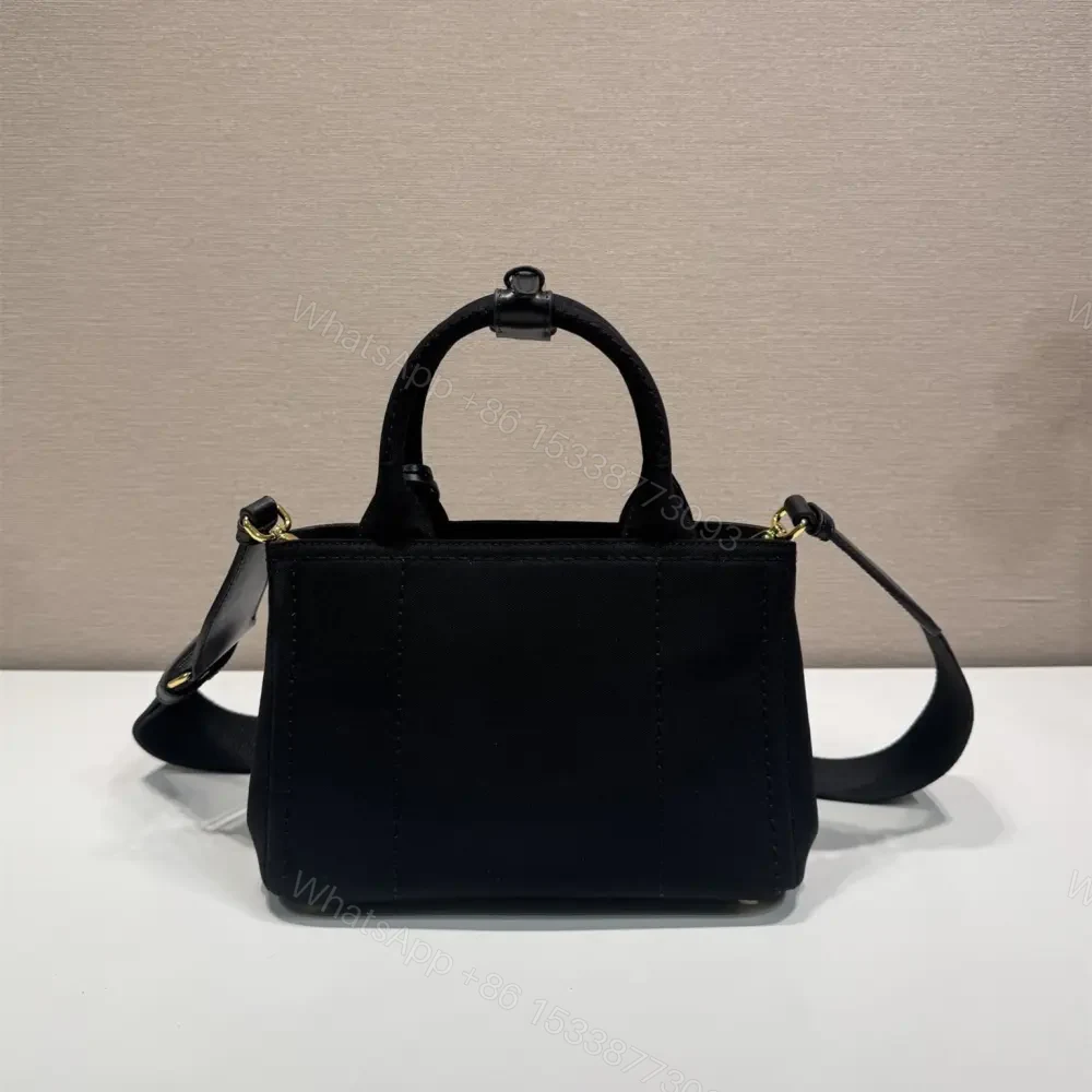 View 2 of 高仿Prada*1BA038刺繡徽標Tote手袋黑色Mini免檢版